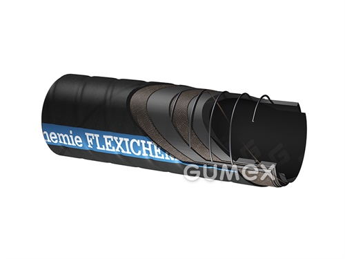 Tlakonasávacia hadica pre chemikálie FLEXICHEM MOBIL, 50/66mm, 10bar/-0,9bar, UPE/EPDM, -35°C/+100°C, čierna